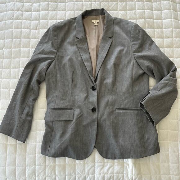 J CREW FACTORY Womens Blazer Single Breasted Wool Blend Pockets Career Office 18 - Picture 2 of 12